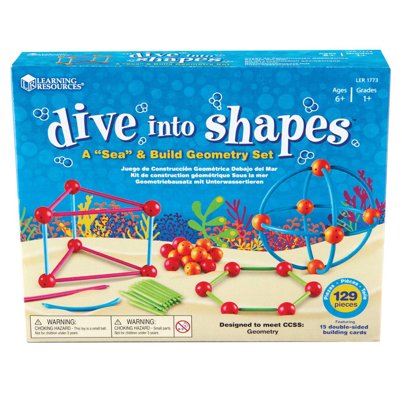 Learning Resources&#xAE; Dive into Shapes!&#x2122;&#xA0;A &#x22;Sea&#x22; and Build Geometry Set